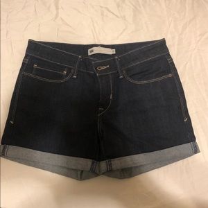 Levi’s Dark Blue Denim Jean Shorts
